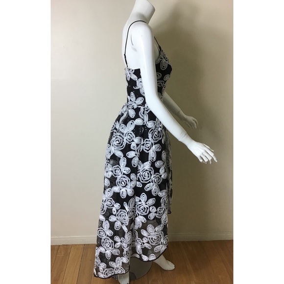 Nicole Miller soutache Hi-low floral party dress - Picture 4 of 8